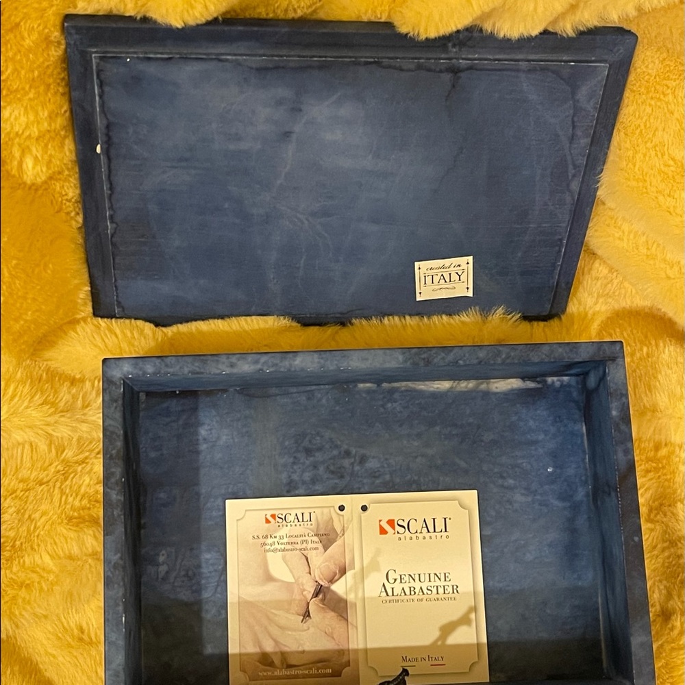 Alabaster Decorative Box - Picture 3 of 9